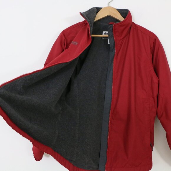 *Vintage Columbia Jacket Waterproof Fleece Lined Red Ladies - Picture 7 of 9